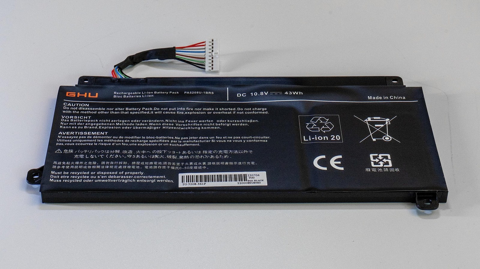GHU New Battery 45 WH PA5208U-1BRS for Toshiba Satellite E45W P55W Chromebook CB