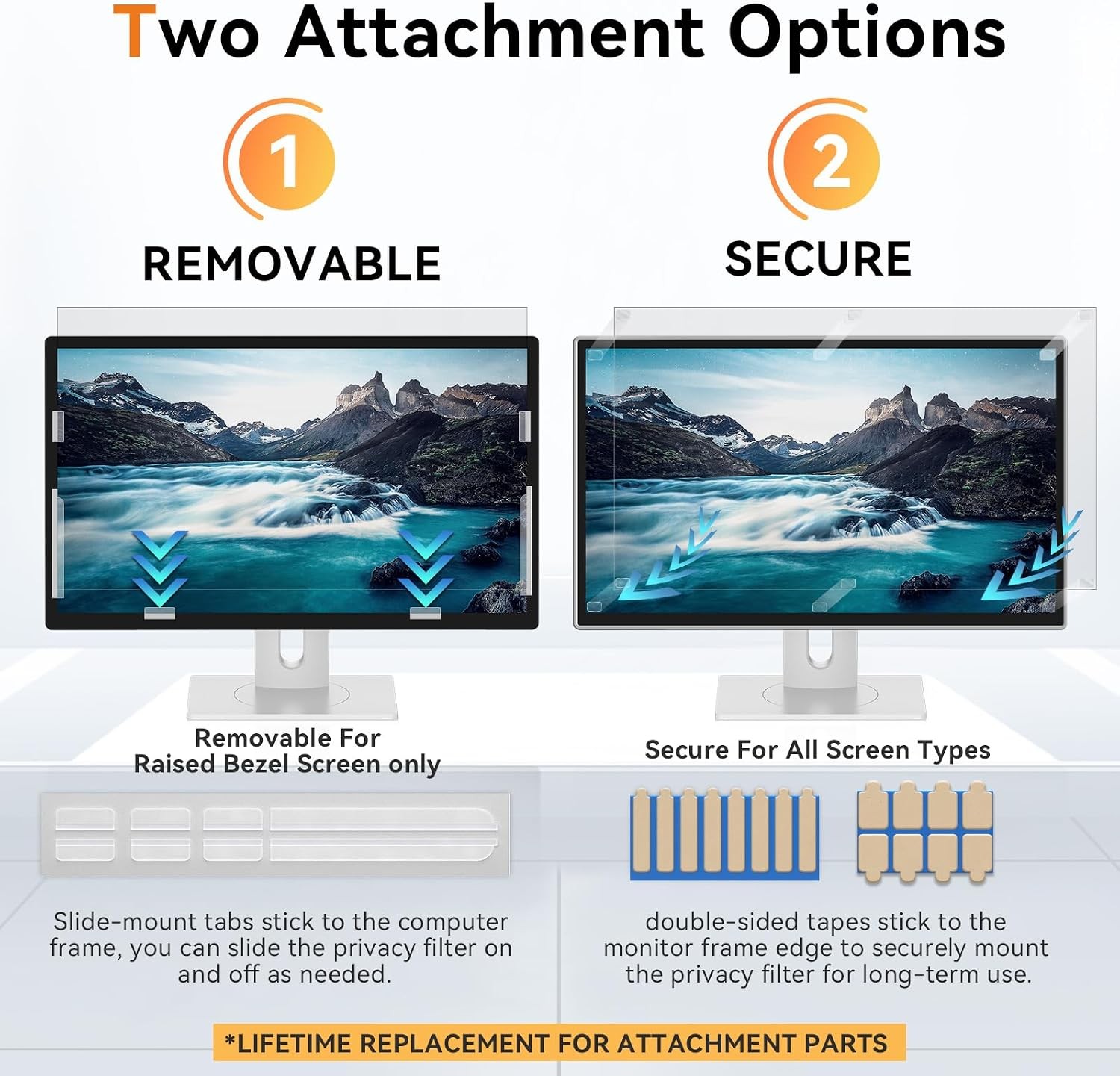 23 Inch Computer Privacy Screen for 16:9 Widescreen Monitor, Anti Glare Filter