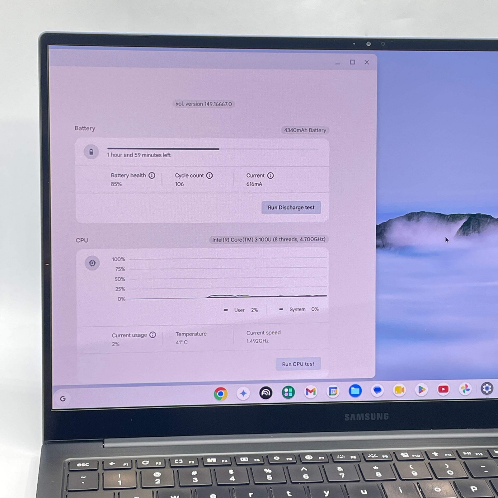 Samsung Galaxy Chromebook Plus NP930XCJ 15.6″ Core 3 100U 4.7GHz 8GB RAM 256GB