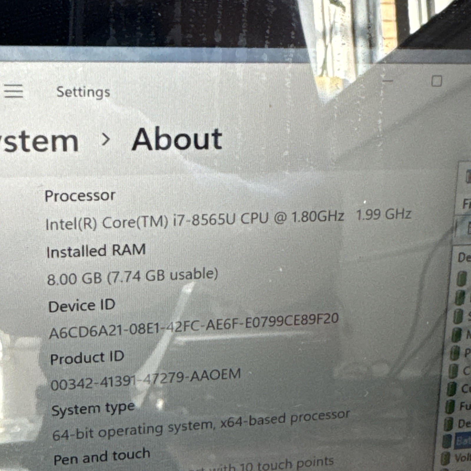 HP Spectra x360 13-AP0046TU 2in1 4K Touchscreen i7-8565U 8GB RAM 512GB SSD W11H