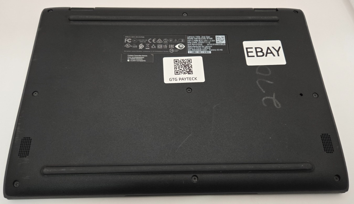 Lenovo 100e Gen 2 11.6″ Laptop Intel Celeron N4000 4GB RAM 64GB eMMC Windows 11