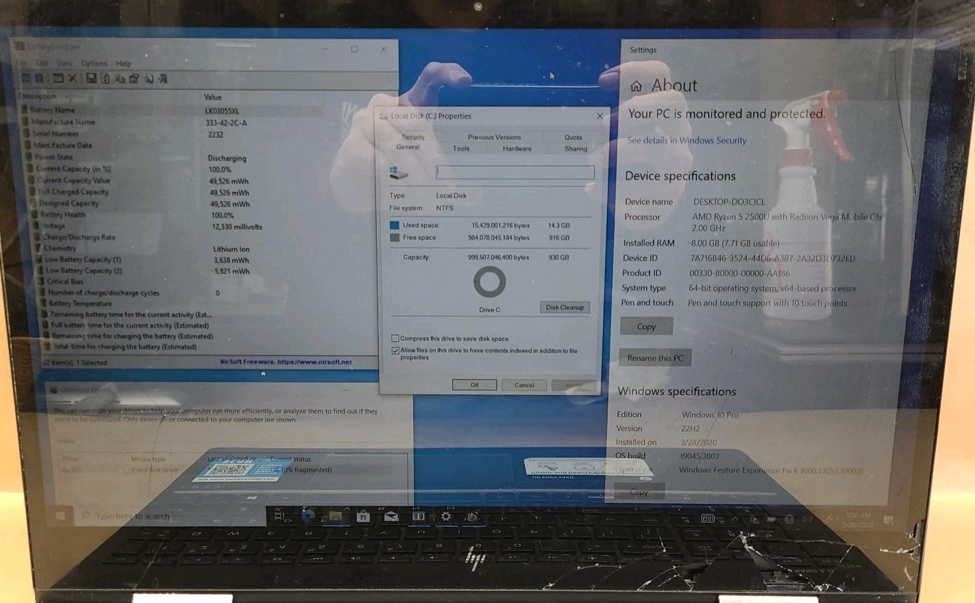 HP Envy x360, AMD Ryzen 5 2500U @ 2GHz, 8GB RAM, 1TB HDD, Win 10 Pro *READ*