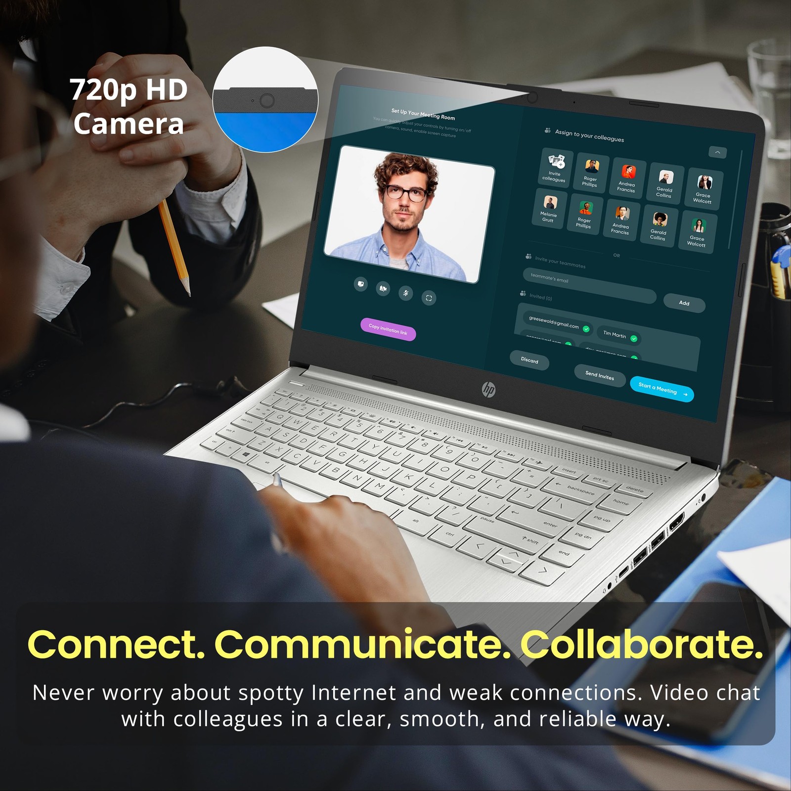 HP Flagship 14 Laptop with 1 Year Office 365 16GB RAM 1.28TB Storage (128GB eMMC