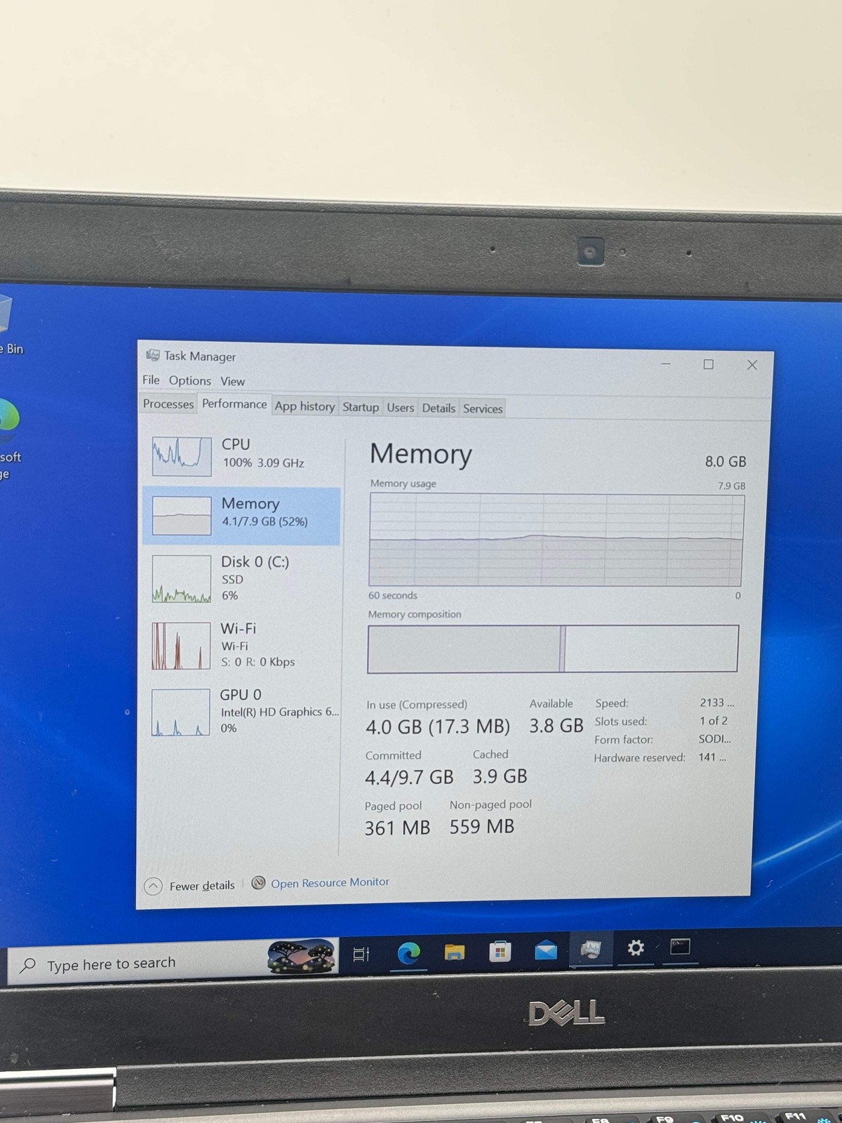 Dell Latitude 5490 Intel Core i5-7300U 8GB RAM 256GB SSD *Read*
