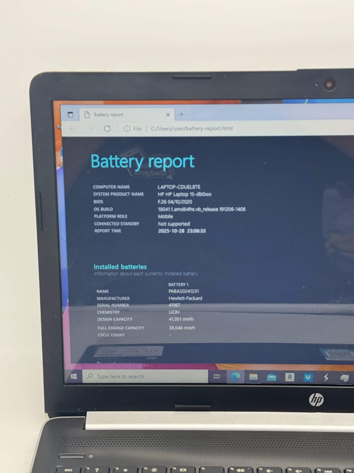 HP 15-db0031nr 15.6″ AMD A9 4GB 1TB HDD Black Used