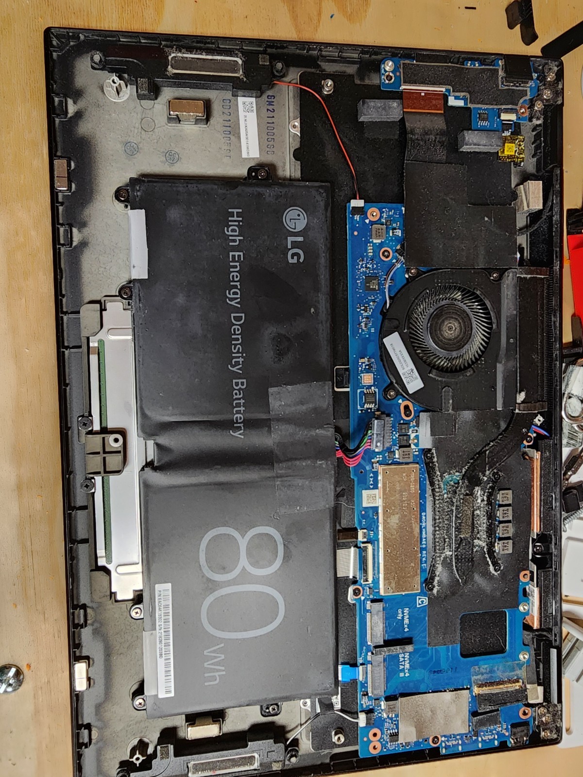LG Gram 16T90Q Laptop, Intel i5-1240P@4.4GHz, No SSD, Touch Screen, For Parts