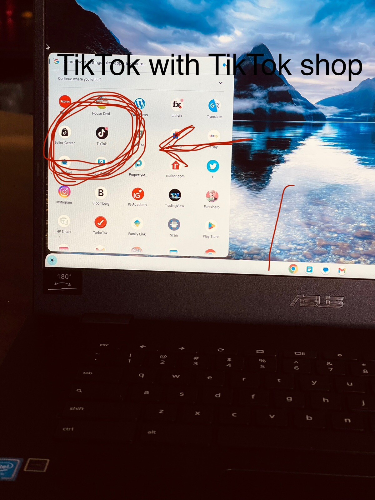 laptop chromebook With TikTok & Tik Tok Shop