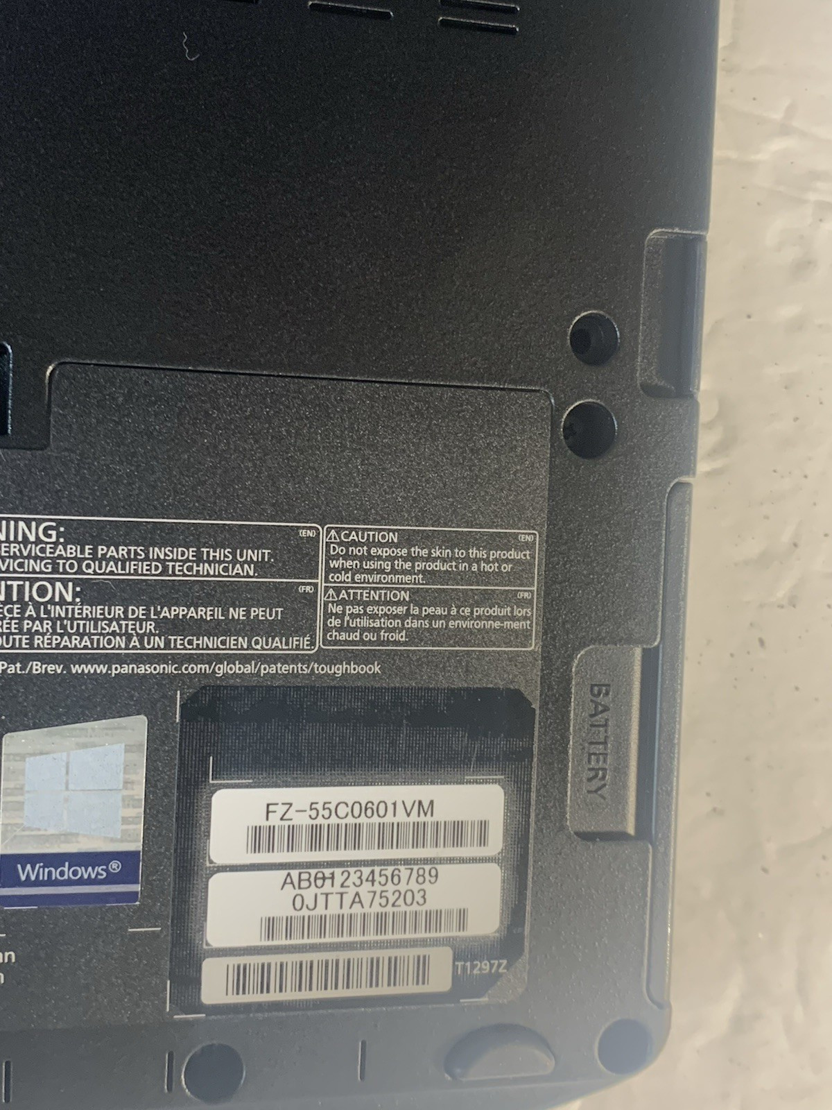 PANASONIC FZ-55 Toughbook Touch Laptop i5 8365U 32GB 1TB 1.60GHz Win11 ~10 Hours