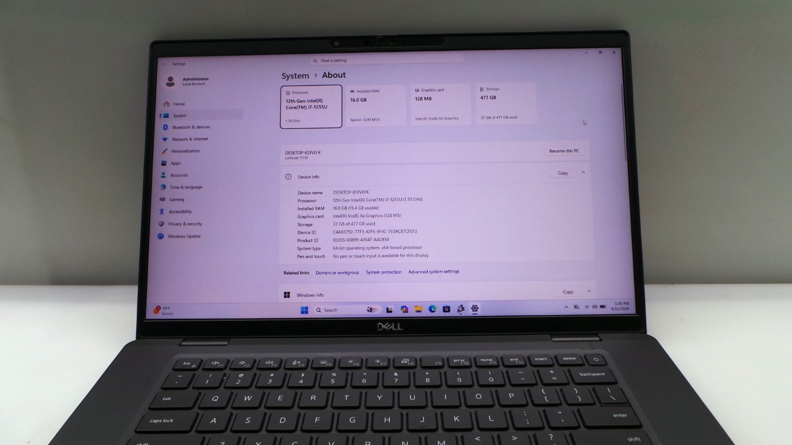 Dell Latitude 7530 | 15.6″ | i7-1255U | 16GB 512GB SSD | Win 11 Pro