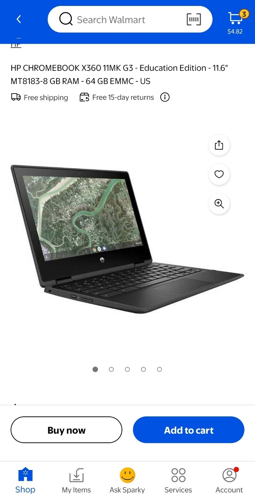 HP Chromebook X360 11MK G3 EE Laptop Chrome OS 11.6