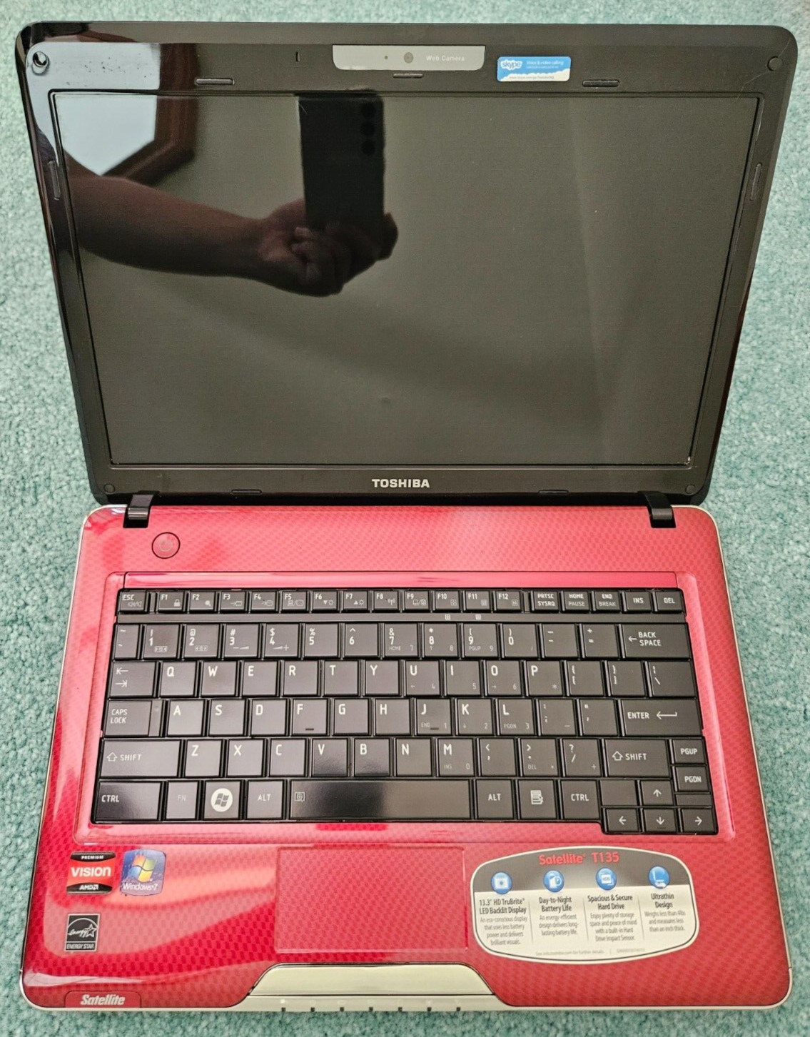 Toshiba Satellite T135D-S1325RD Laptop | AMD Vision | 4GB RAM | Untested!
