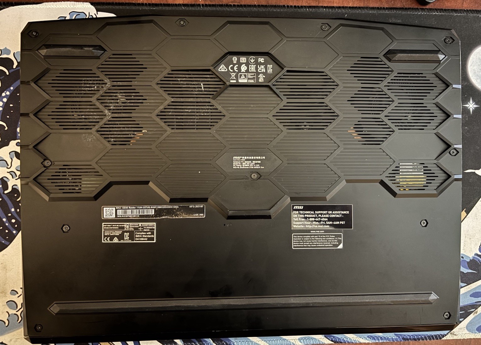 MSI GE66 Raider-15.6″ FHD 240Hz-i9 11980HK-16GB VRAM RTX 3080(140w)-1TB-32GB RAM