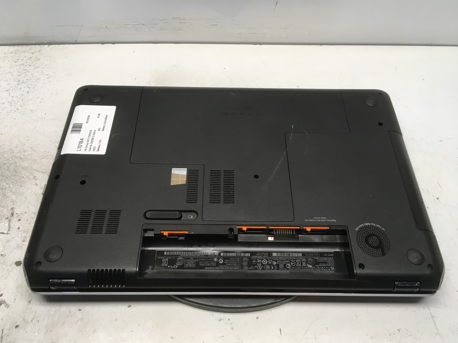 HP Envy DV7-7240US Intel i5-3210M 2.5GHz 8 GB NO HDD No Batt