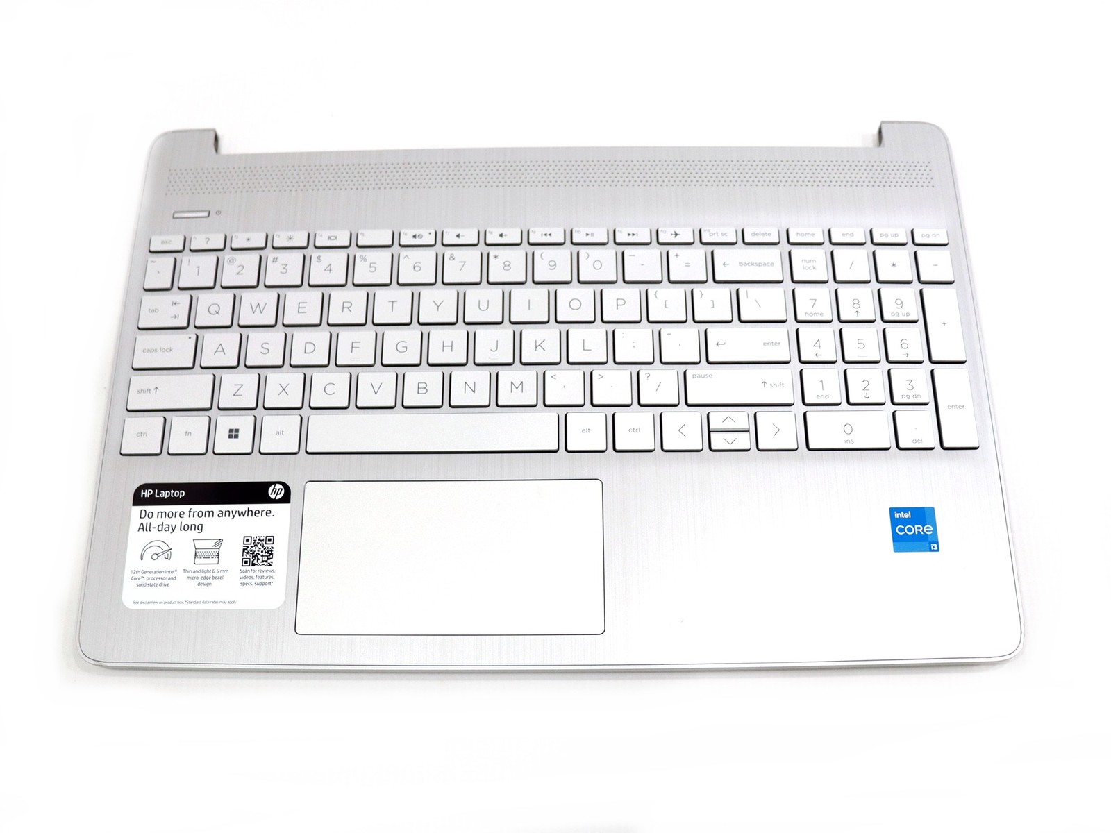 HP 15-DY2132 Laptop Keyboard + Touchpad Assembly 16GB DDR4 i3-12th Gen – Silver