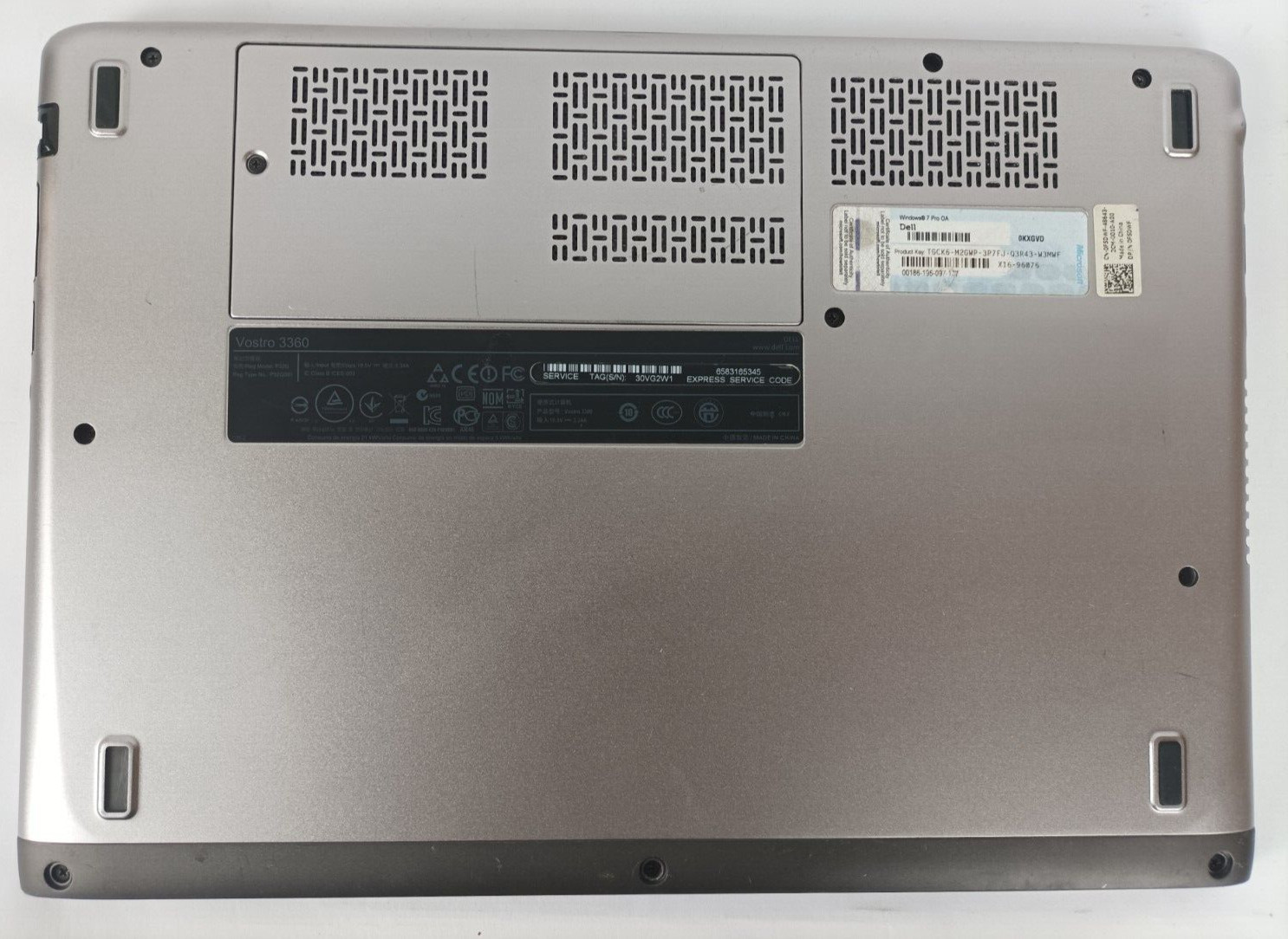 Dell Vostro 3360 Notebook PC i7 3517u 4gb DDR3 240gb SSD HDMI USB3 Windows 10