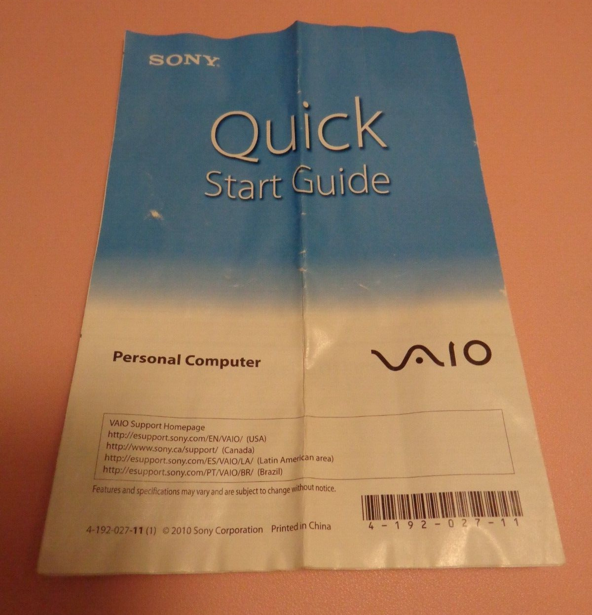 Blue Sony Vaio PCG-21313L/VPCM121 AX NetBook💗Case/Power Adaptor /Headphones-10″