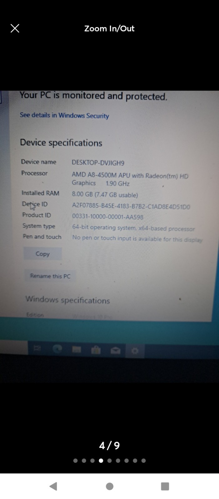 Toshiba Satellite L840D 15.6″ AMD A8-4500M 1.90GHz 8GB 595GB HDD Win10 Pro