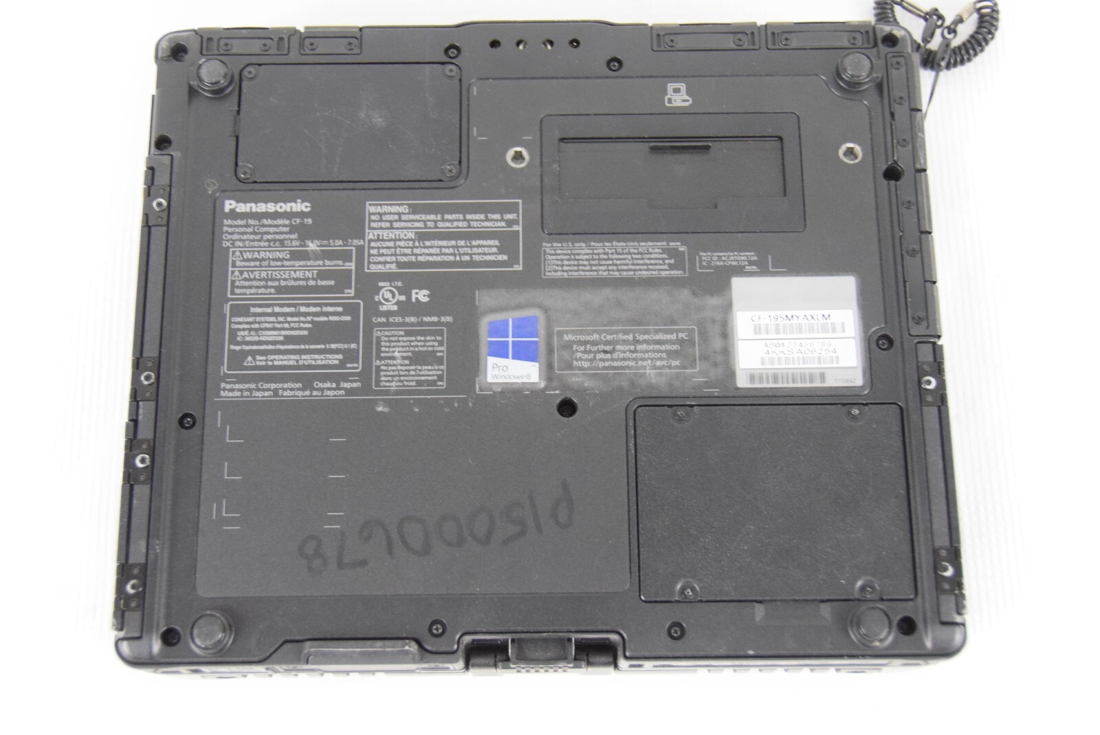 Panasonic CF-19 Intel Core i5-3340M 2.70GHz 8GB 10.5in No Hard Drive