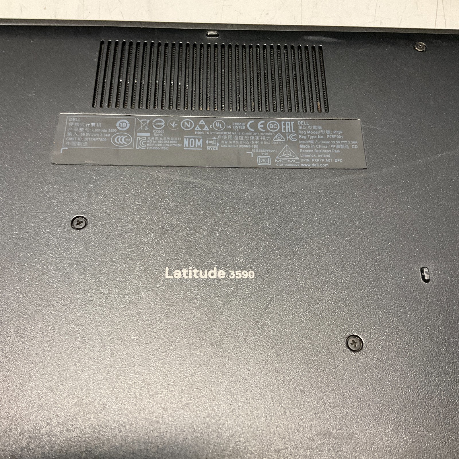 Lot of 3 DELL LATITUDE 3590 15.6″ Intel Core i5-8265U Laptop BROKEN LCD AS IS