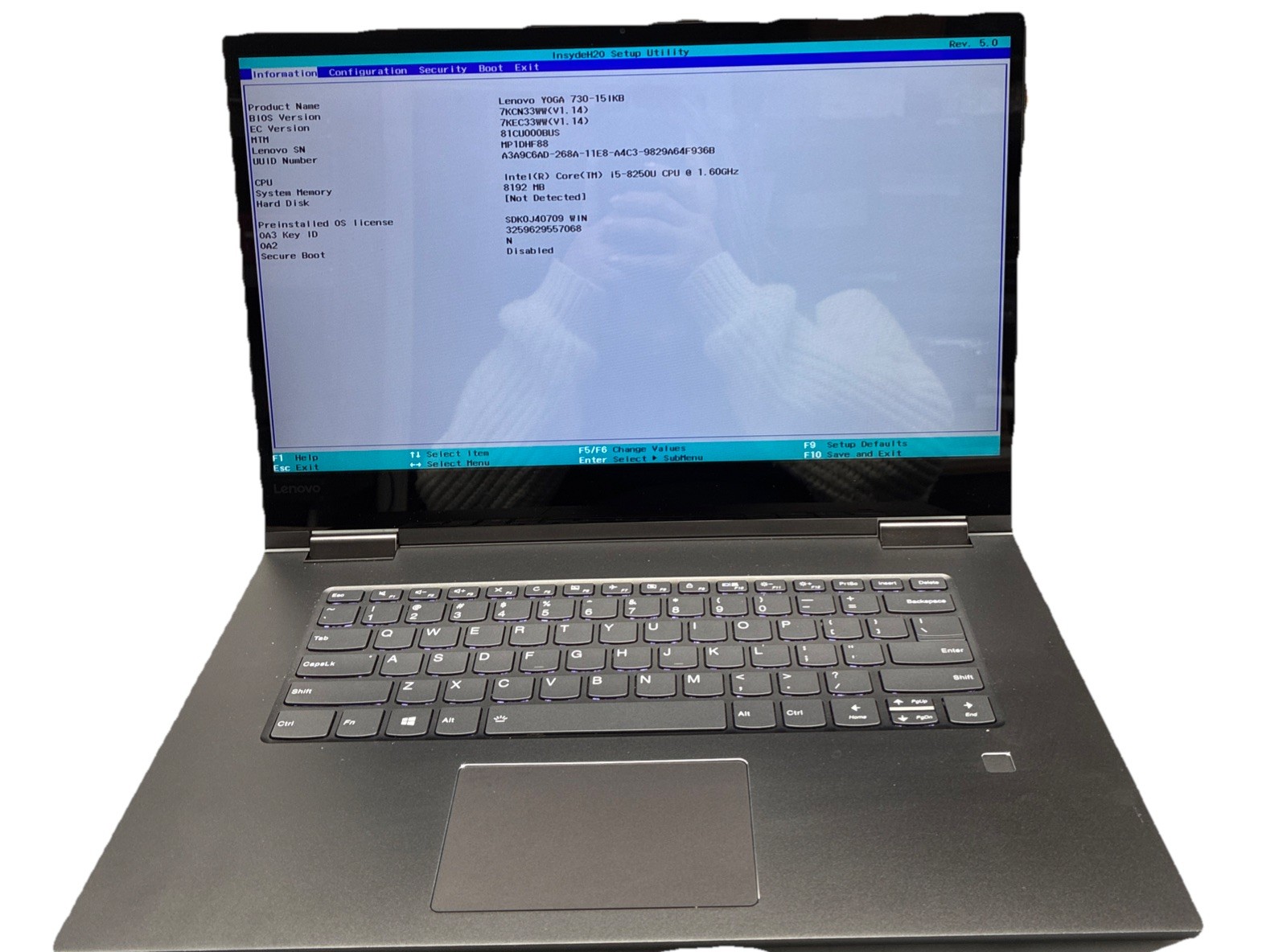 Lenovo Yoga 730-15IKB 15″ 2in1 Touchscreen Intel i5 8th gen 1.60GHZ 8GB Ram READ