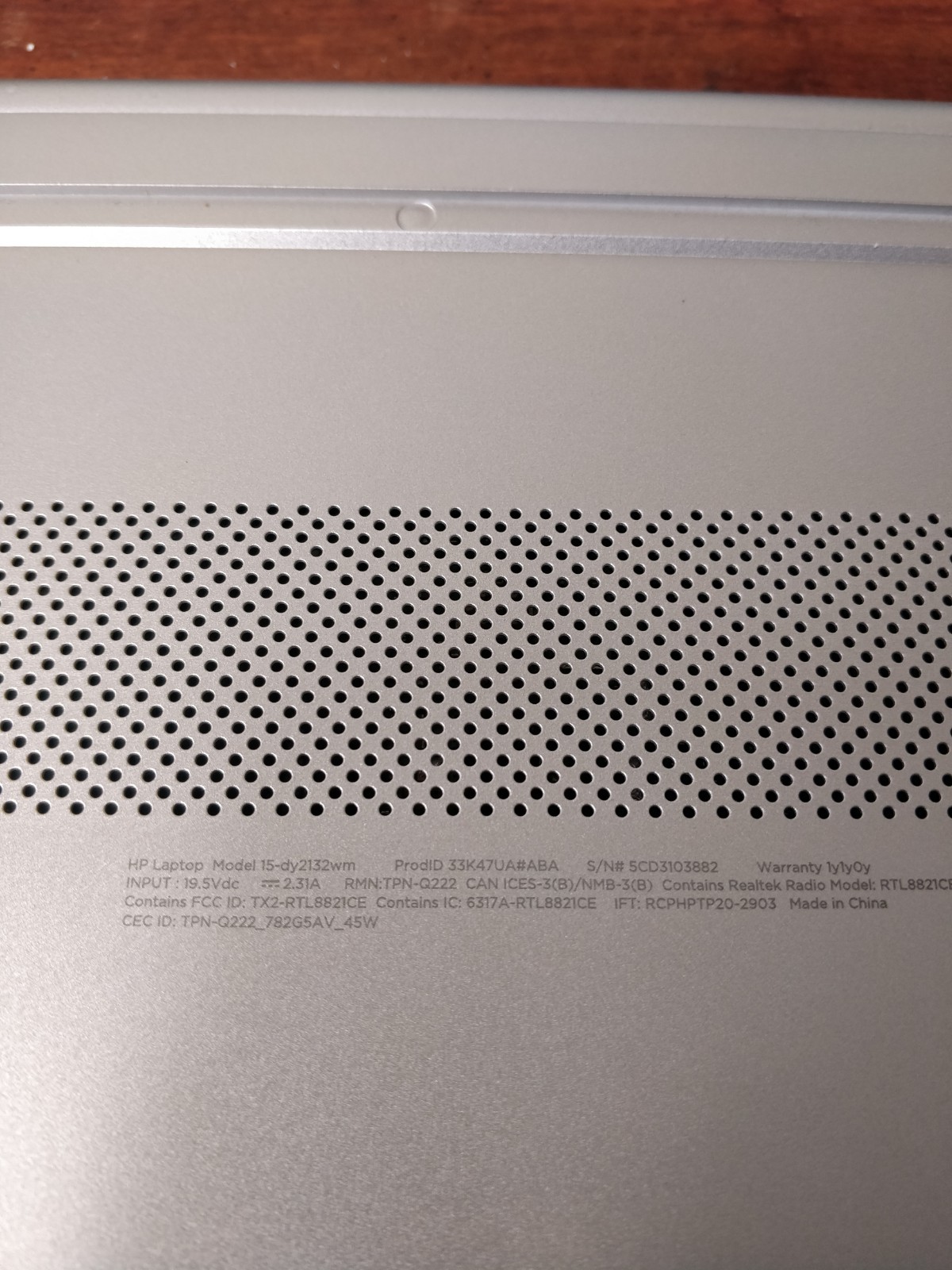 HP 15-dy2132wm INTEL CORE I3-1115G4@1.20GHz 8GB RAM NO DRIVE PARTS 8757