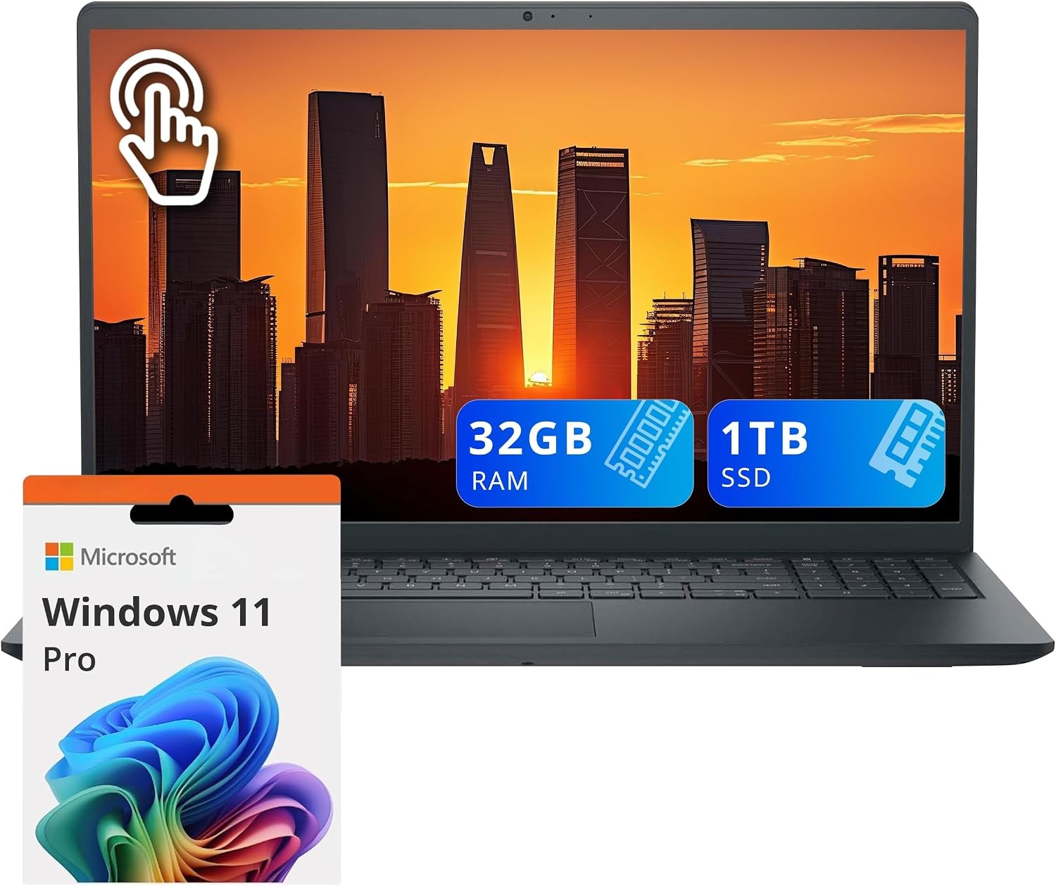 Dell Inspiron, 15.6″ FHD Touchscreen Laptop Computer Core i5-1334U 32GB RAM 1TB