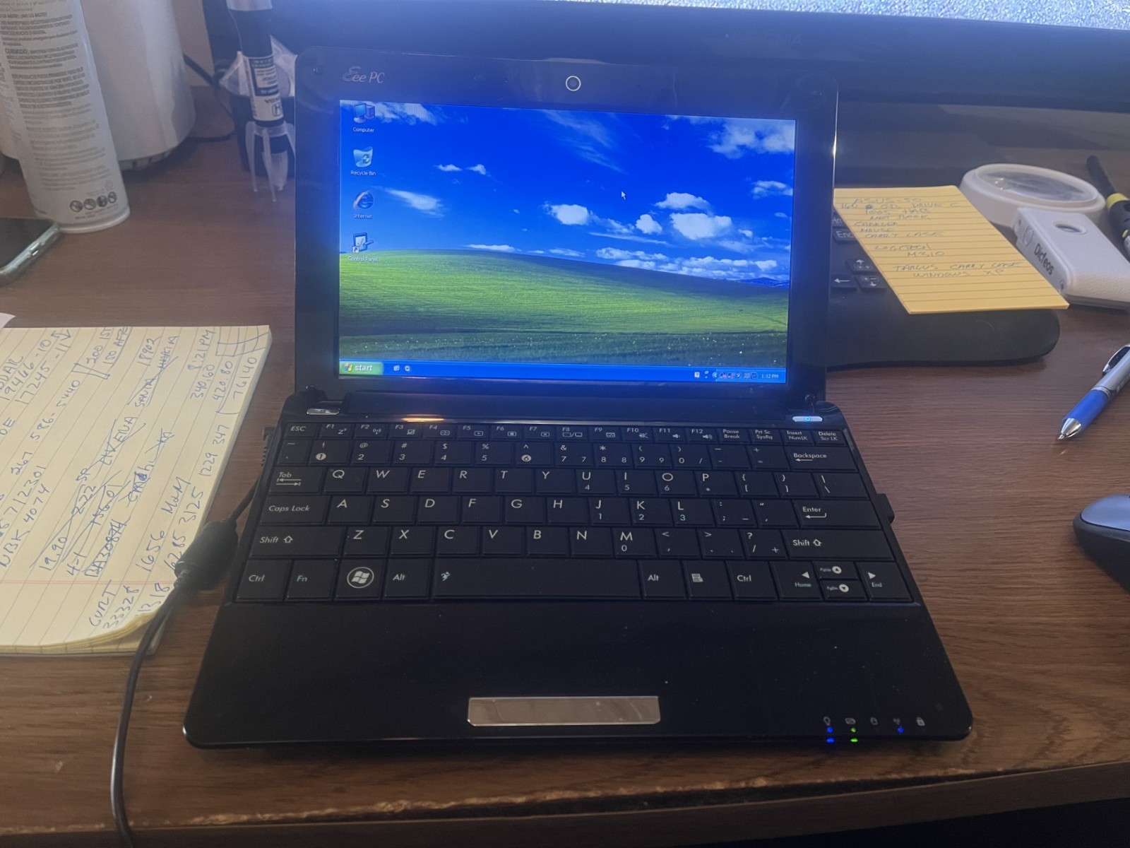 Asus-50 Netbook Mod# 1005HAB, black, Targus carry case, Logitech Mouse M310