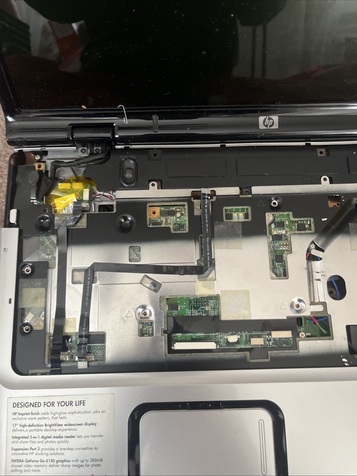 HP Pavilion dv9000 series laptop AMD Turion 64 X2 UNTESTED / FOR PARTS