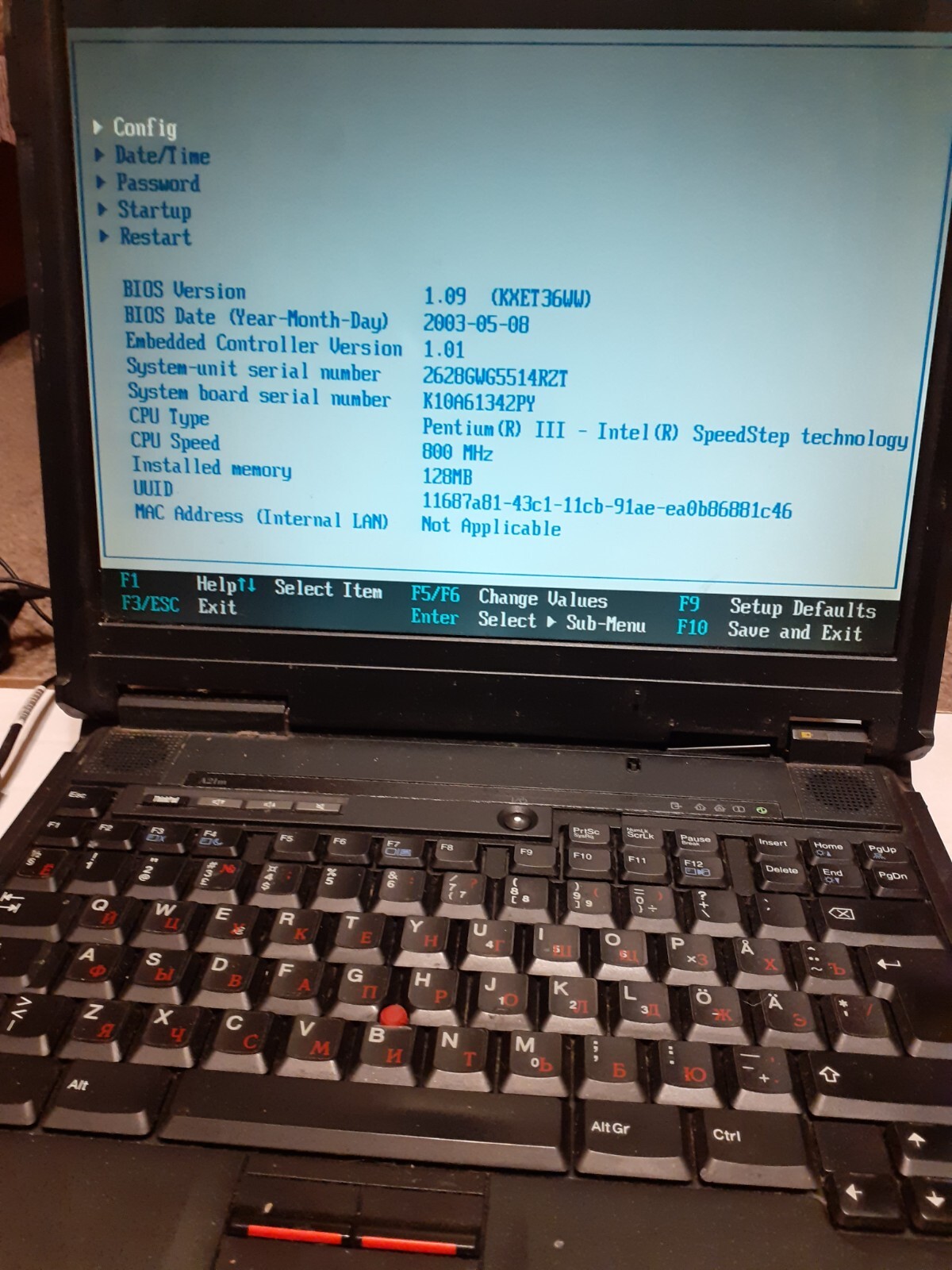 Vintage IBM Thinkpad A21m 40GB HDD Win98XP/RU fromEU