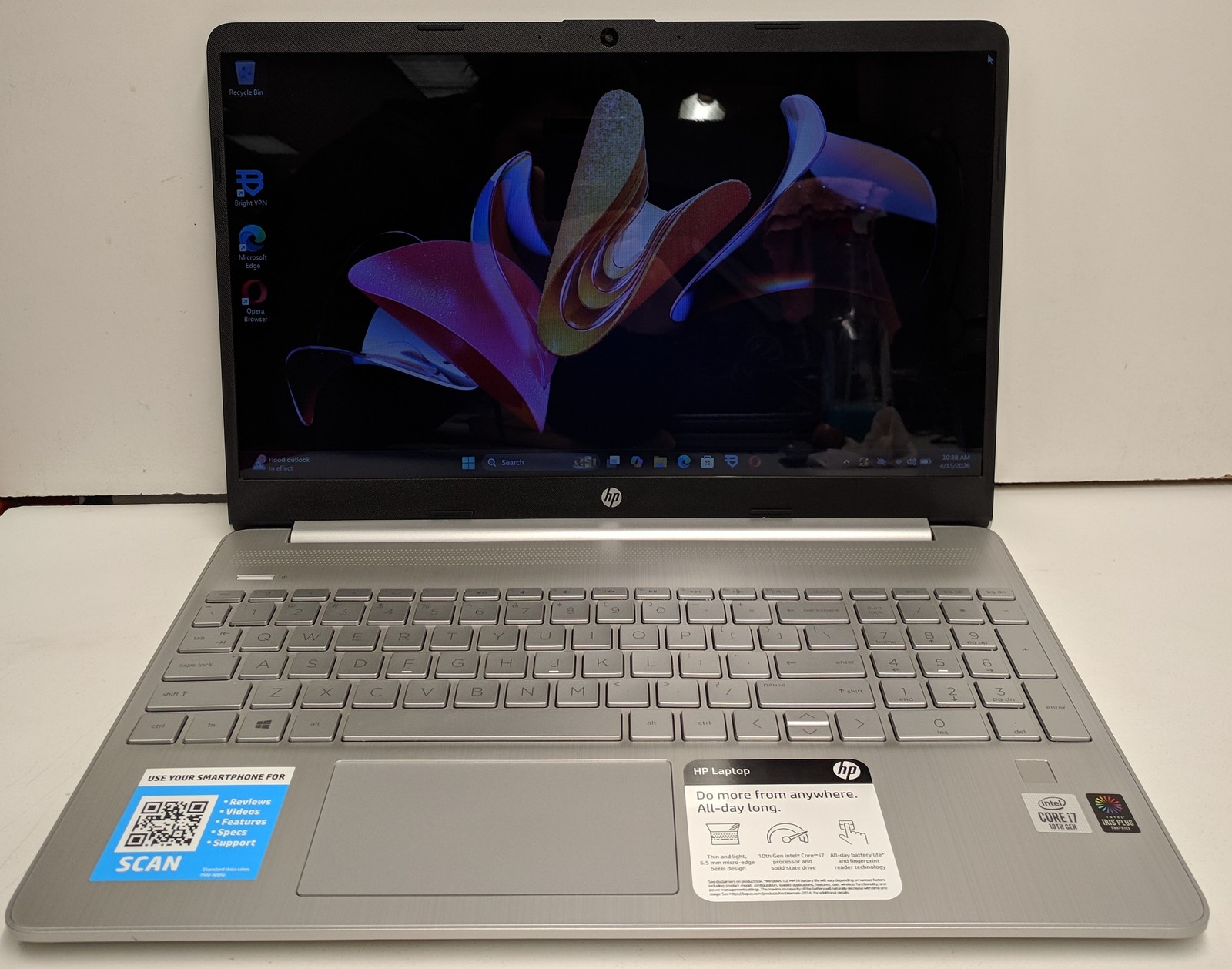 HP 15-DY1027OD I7-1065G7@1.3GHZ, 8GB, 256GB