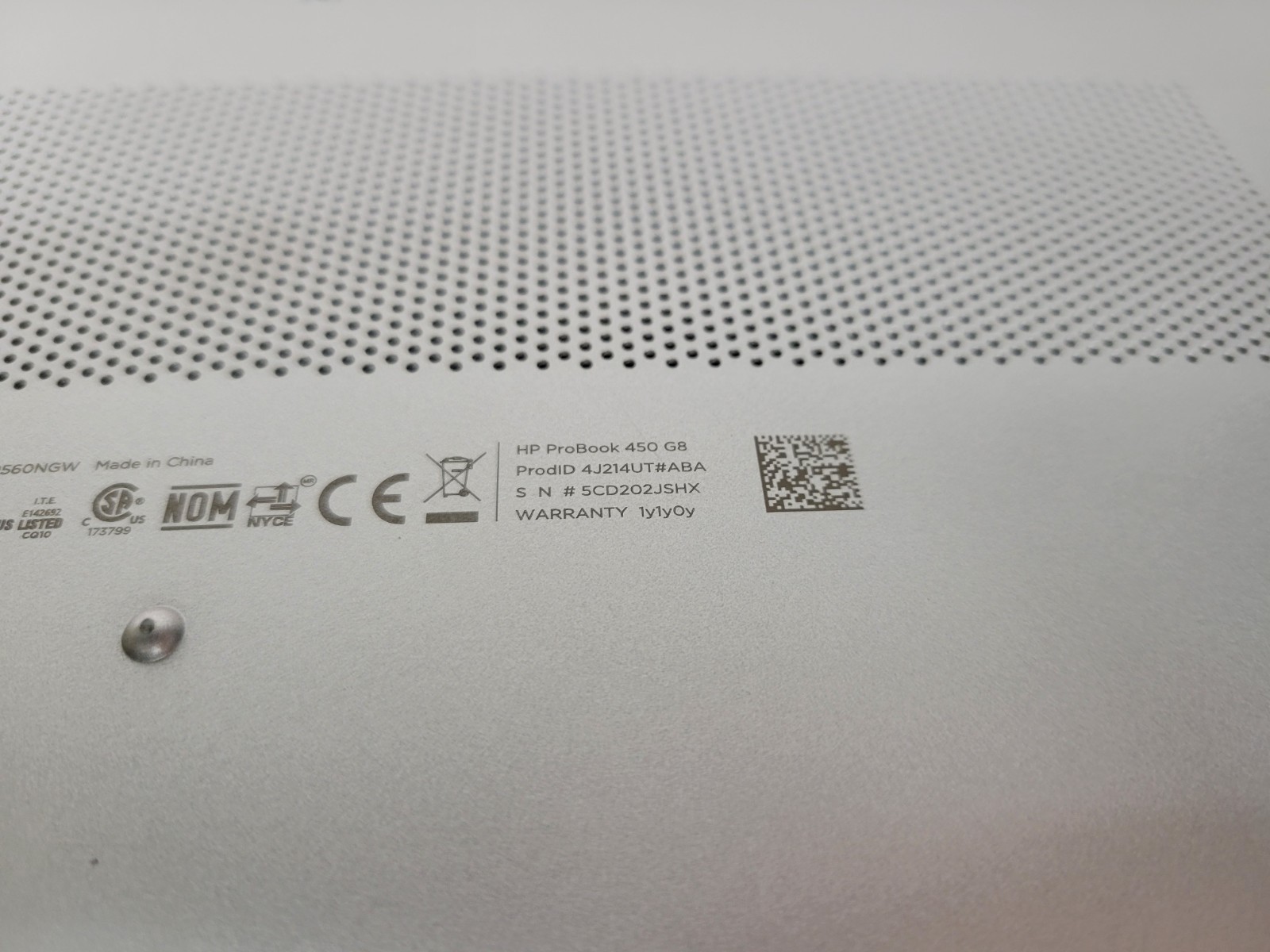 HP ProBook 450 G8 15.5″ i5-1135G7 8GB RAM 1TB SSD Win 11 Pro *Read* | C726