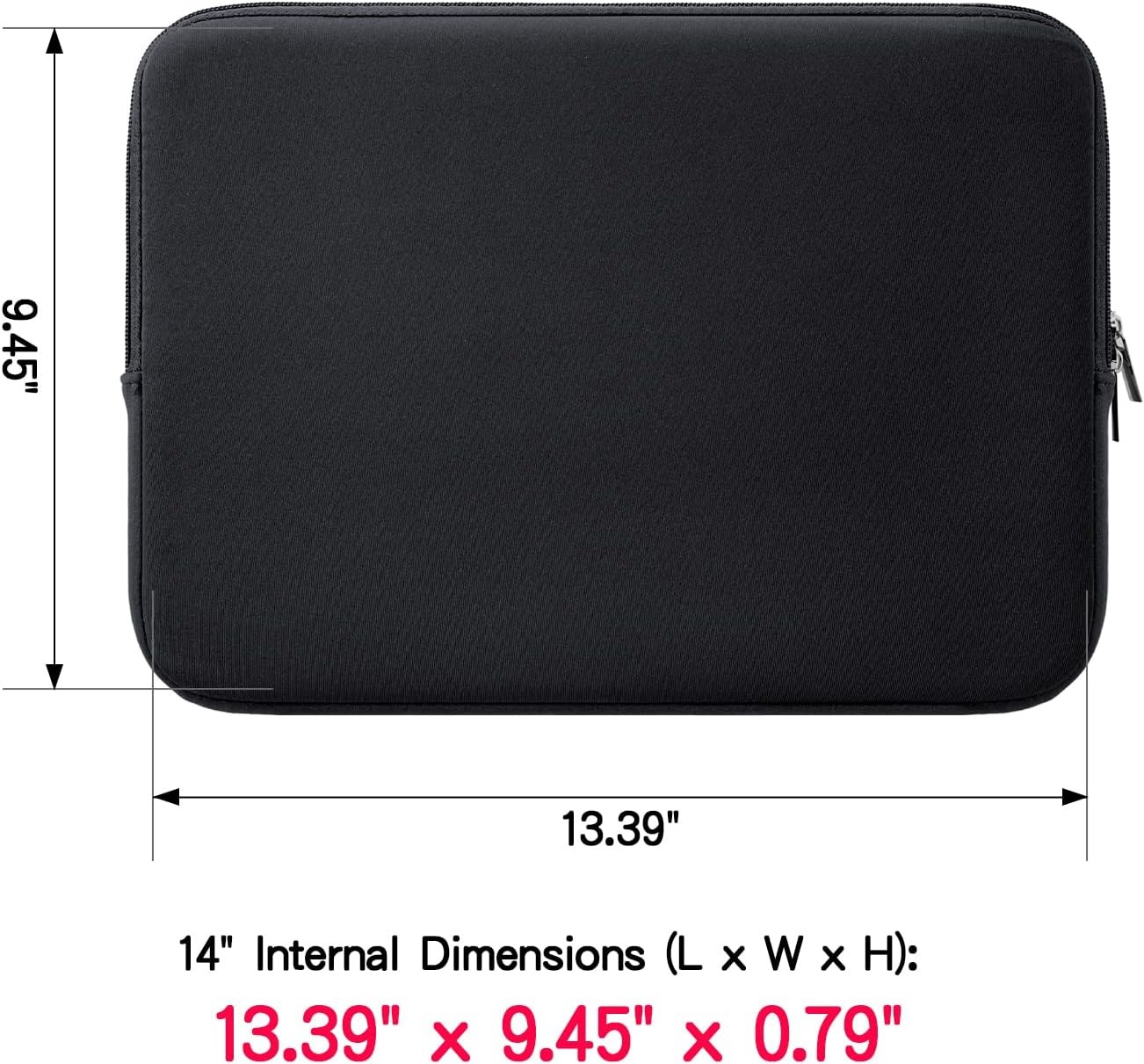 14 Inch Padded Sleeve Case with Zipper for Chromebook Laptop – Protective Cover