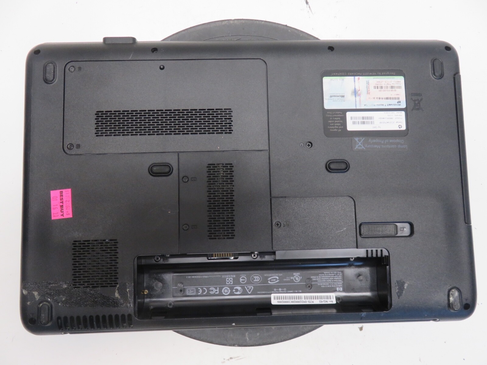 HP G60-535DX Laptop Intel Pentium Dual-Core T4300 2.1GHz 3 GB NO HDD No Batt