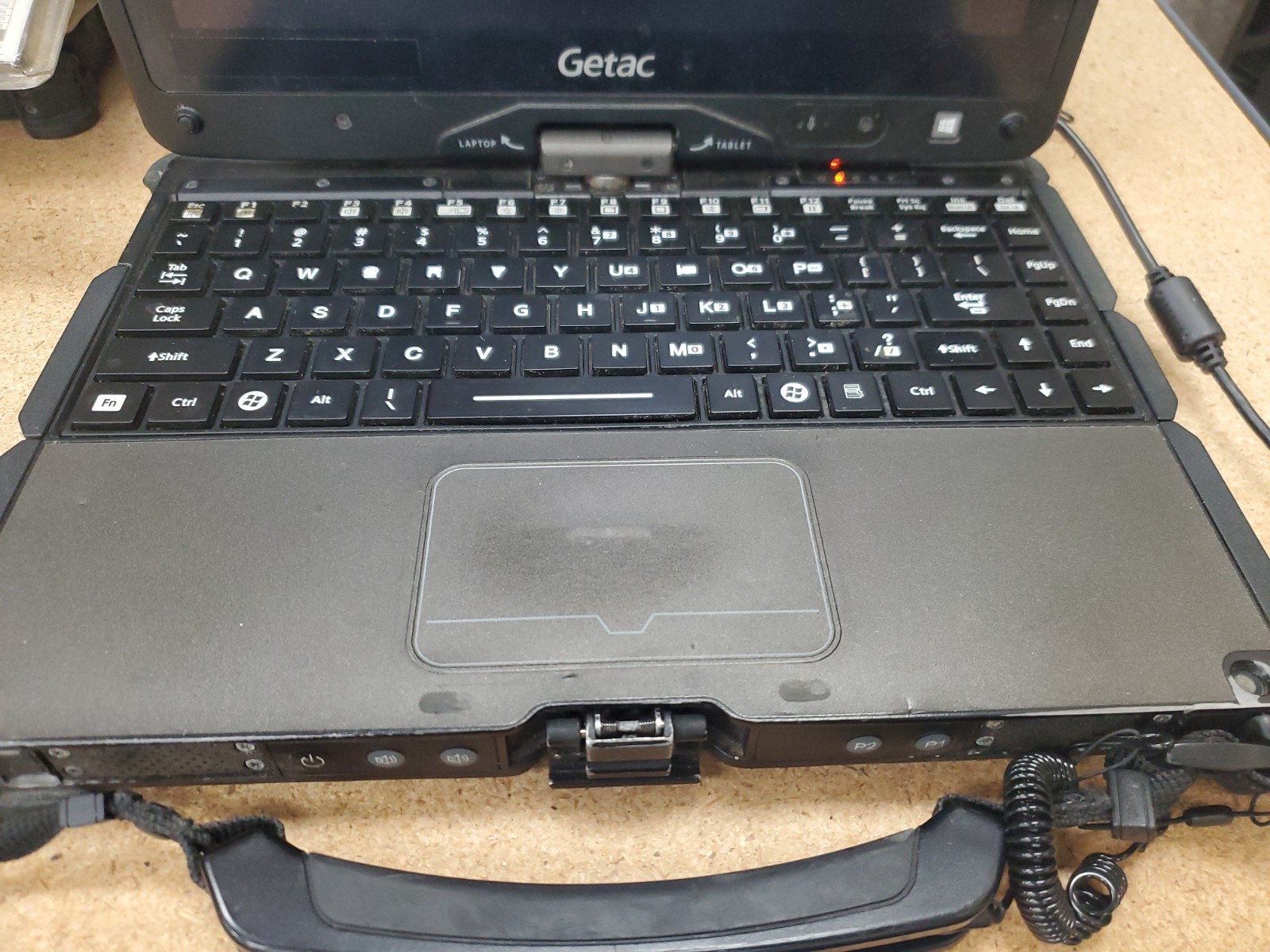 GETAC V110 Laptop Tablet Touch Screen i5-4300U 1.90GHz 8gB No HDD 9510hrs