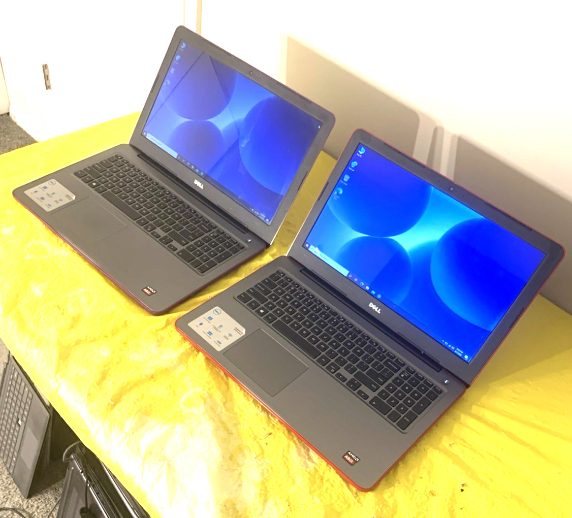 Lot of 2 Dell Inspiron 15 5565 Laptop 15.6″ AMD A9-9400 8GB Ram 1TB HDD W10H