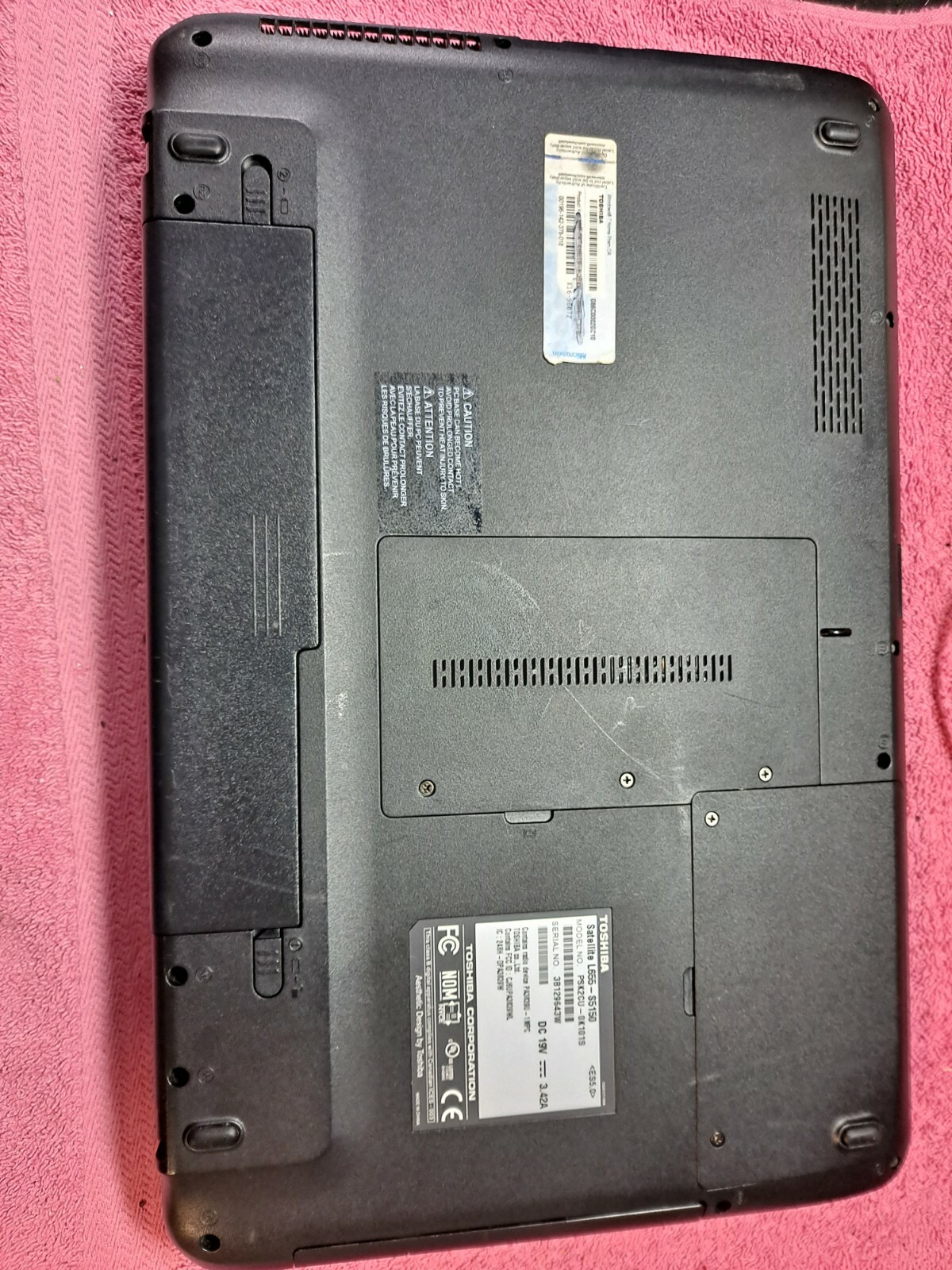 Toshiba Satellite L655-S5150 non-working for parts – used