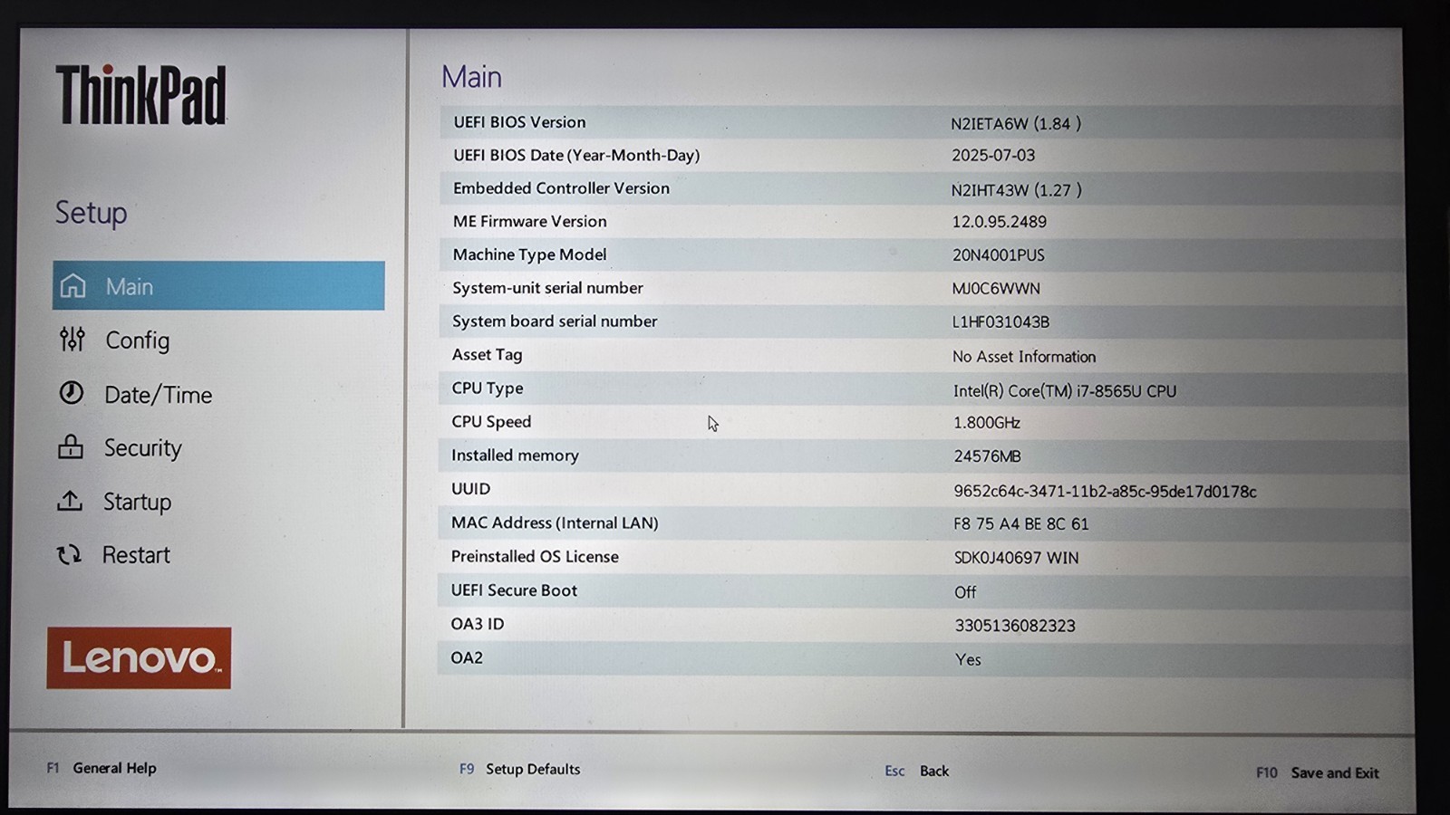 Lenovo ThinkPad T590 upgraded