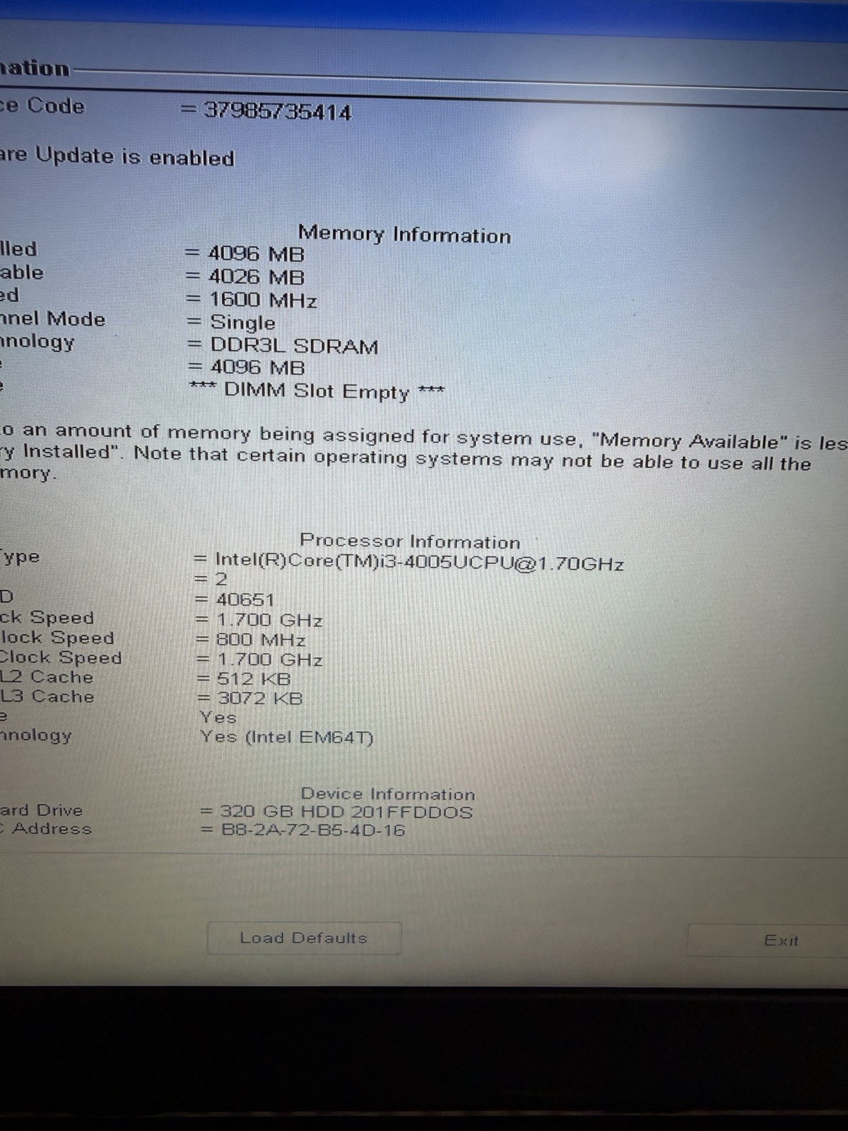 Dell Latitude BLUE Core i3-4005U 1.7GHz 13.3″ 4GB 320GB HD No Touch- Win 7
