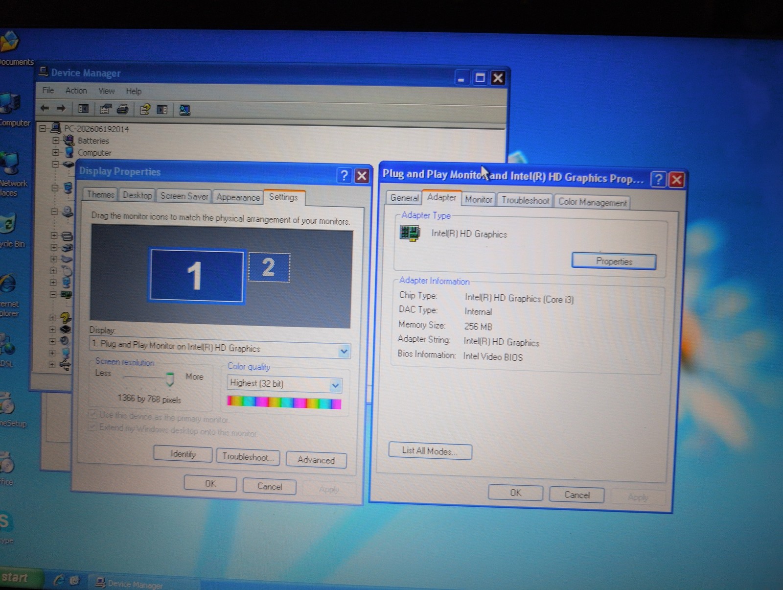 NICE HP G62 Notebook Intel Core i3 M350 2.27GHz /320GB HDD/ 2GB RAM /Win XP –