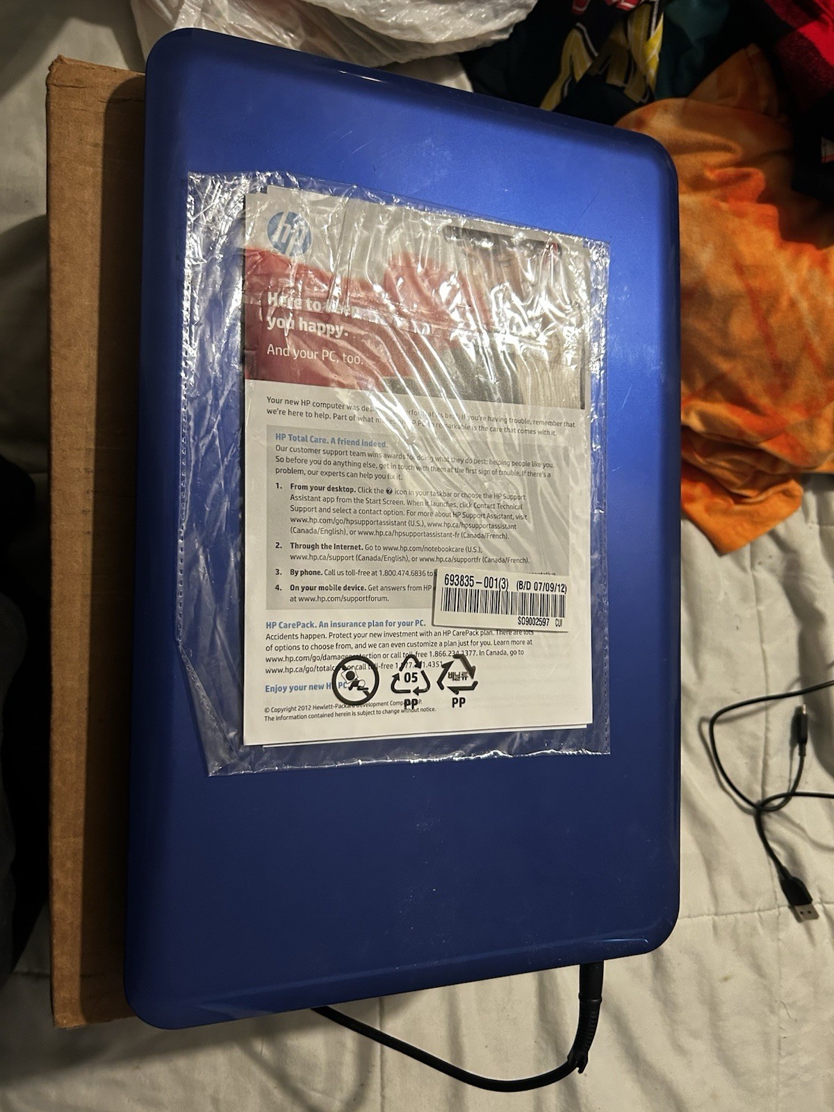 Compaq CQ58 15.6″ Blue Laptop AMD E1-1500 4GB RAM 500GB HDD Win 8 Charger