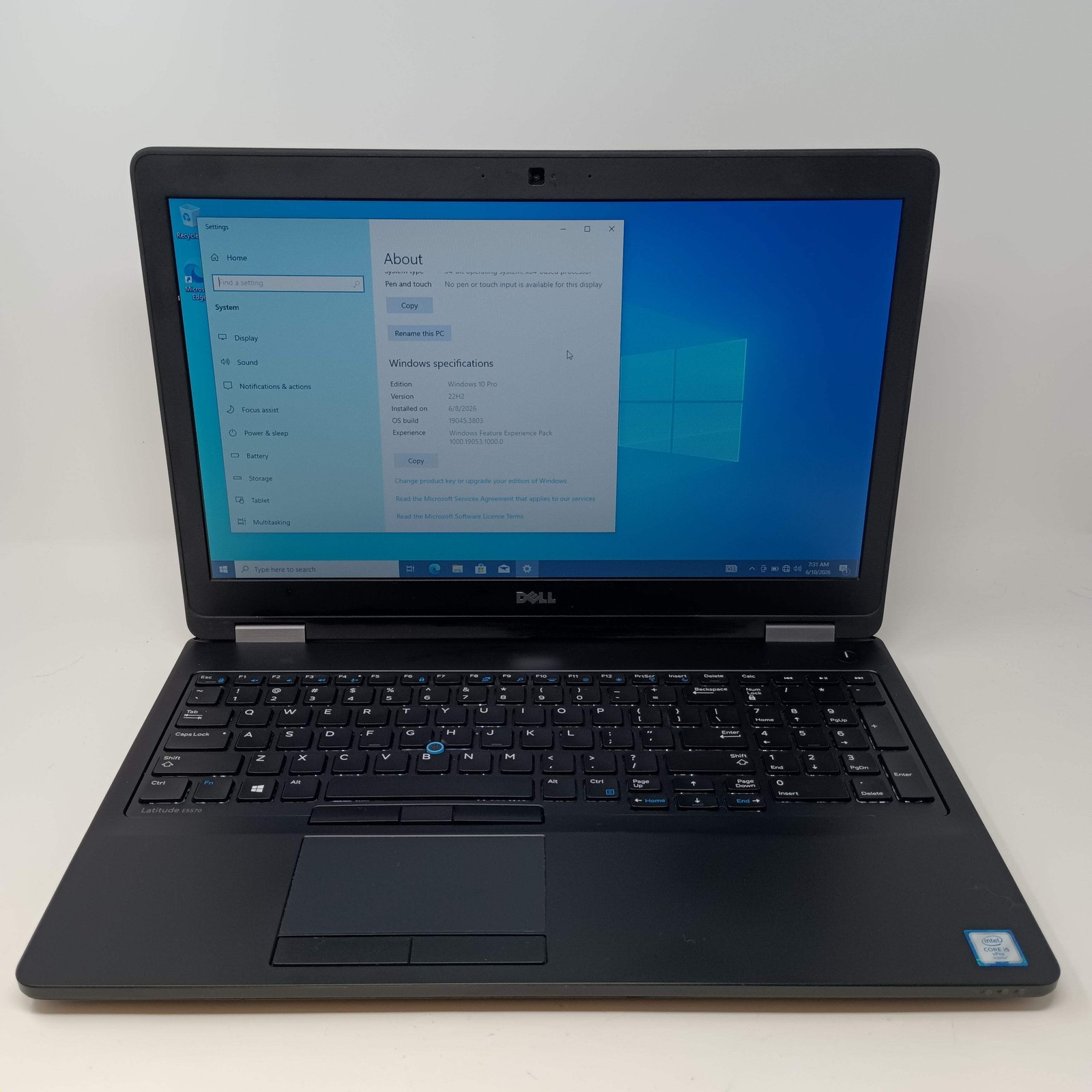 Dell Latitude E5570 15.6″ i5 6300U 2.4GHz 24GB RAM 180GB SSD
