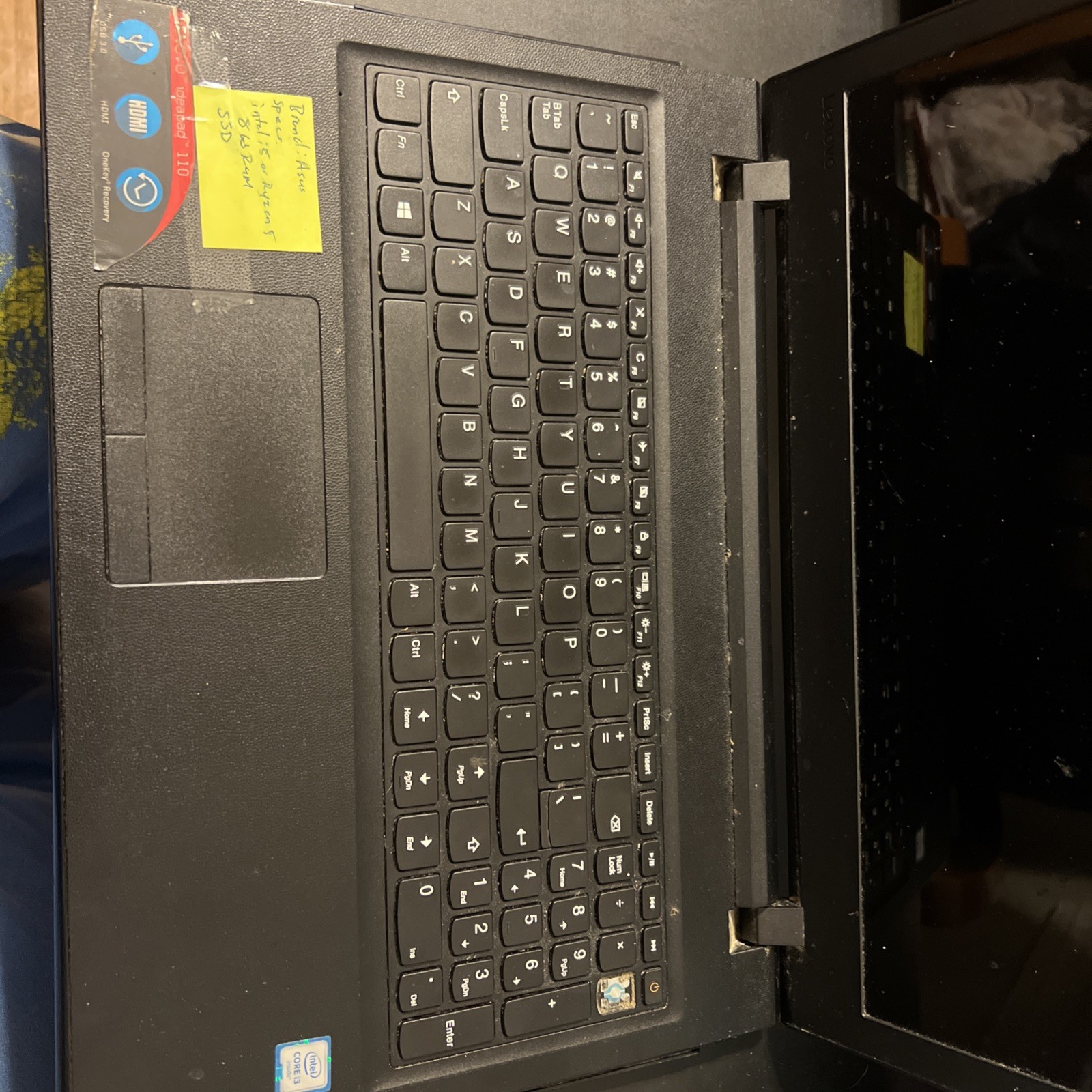 Lenovo IdeaPad 110-15ISK Laptop 15.6″ Intel I3-6100U 2.30GHz, 4GB RAM
