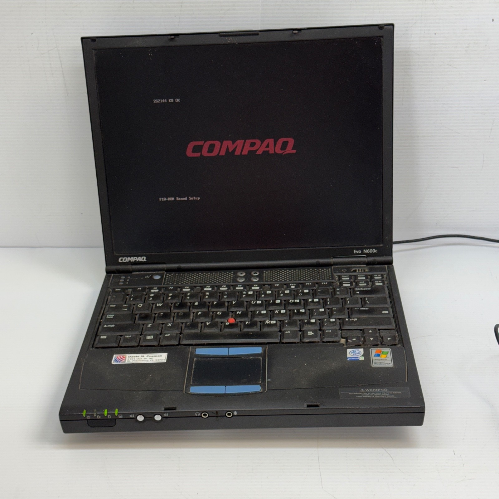 Compaq Evo N610c Laptop PP2040 Vintage Powers On No Further Testing