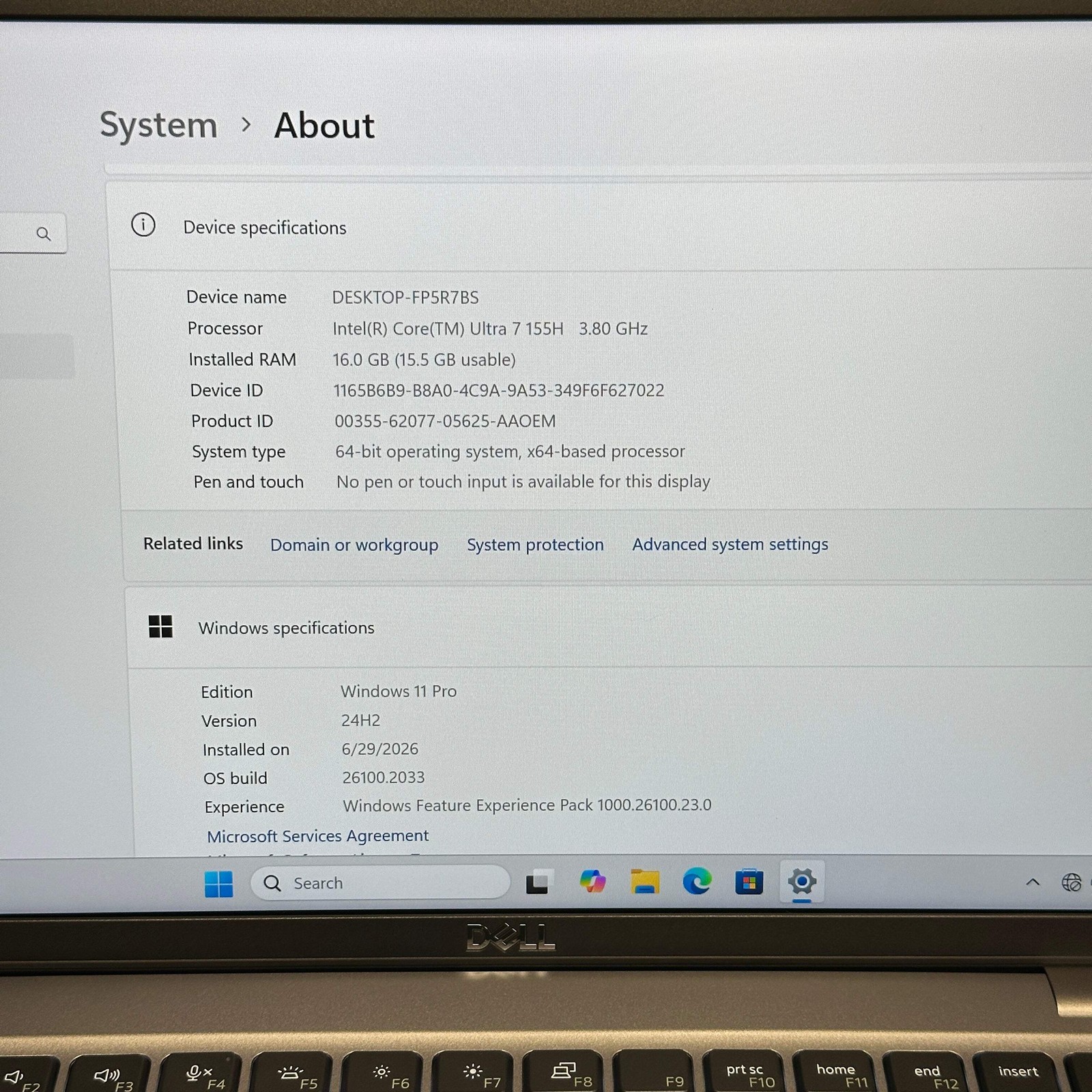 Dell Precision 3490 14″ Core Ultra 7 155H 3.8GHz 16GB RAM 256GB SSD