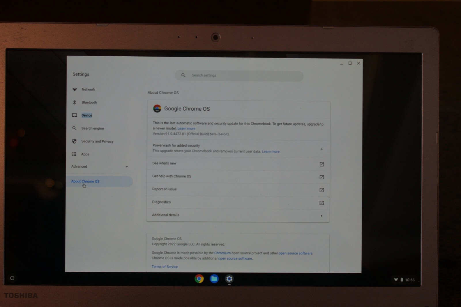 Toshiba Chromebook 2 Skulcandy CB35-B3330 13.3in. 16GB, Intel Celeron, 2.16GHz,