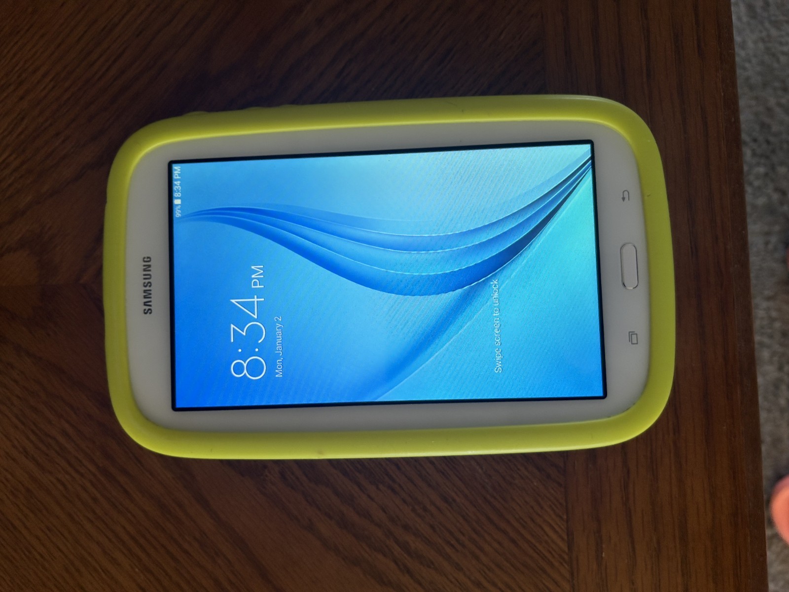 Samsung Galaxy Tab E Lite Android Tablet – White w/ Yellow Case