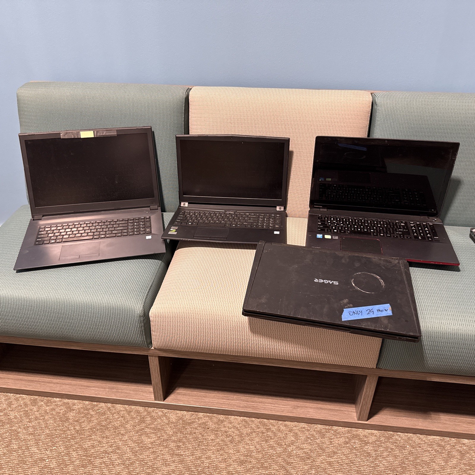 Lot of (4) Sager Clevo Qosmio Gaming Laptops Intel Core i7- NVIDIA GeForce GTX
