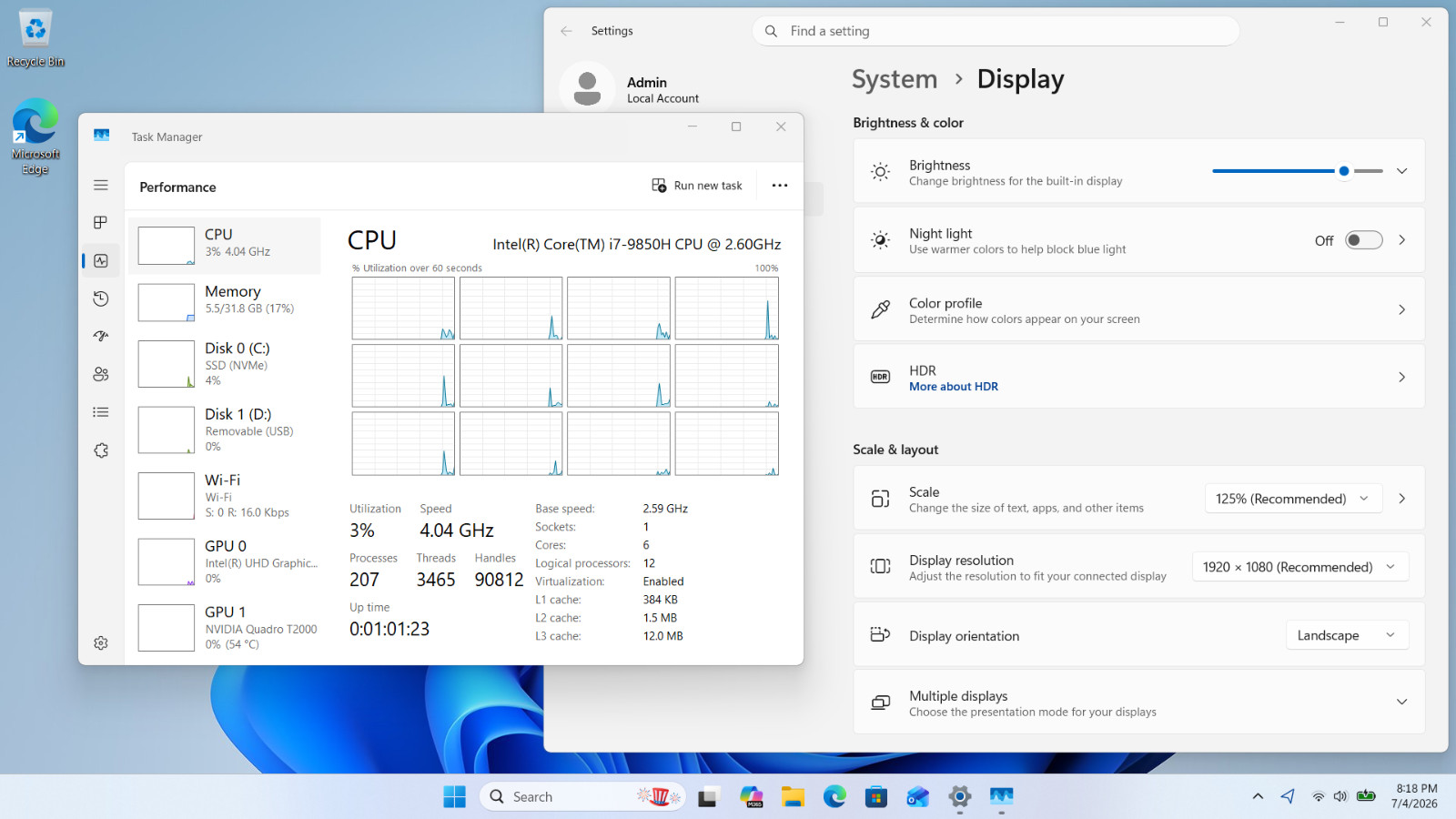 HP Zbook 15 G6 15.6″ FHD i7-9850H 32GB 512GB NVIDIA Quadro T2000 4GB – Excellent