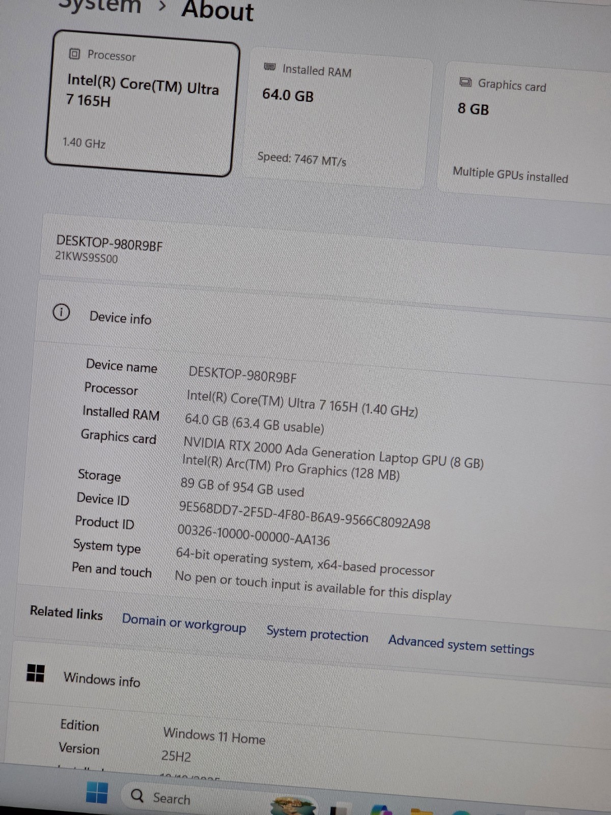 Lenovo ThinkPad P1 Gen 7 16″ Ultra 7 165H 64GB RAM 1TB SSD RTX 2000 Ada 3 YR WTY