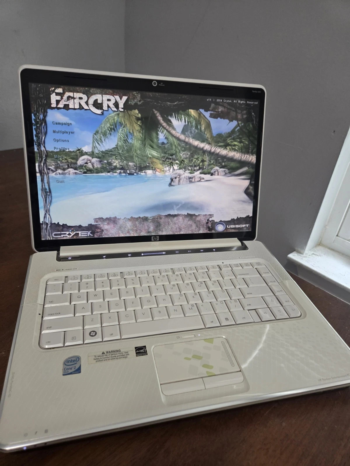 RESTORED RETRO HP GAMING LAPTOP WINDOWS XP DOS BOX DVD PLAYER CD BURNER RARE dv5